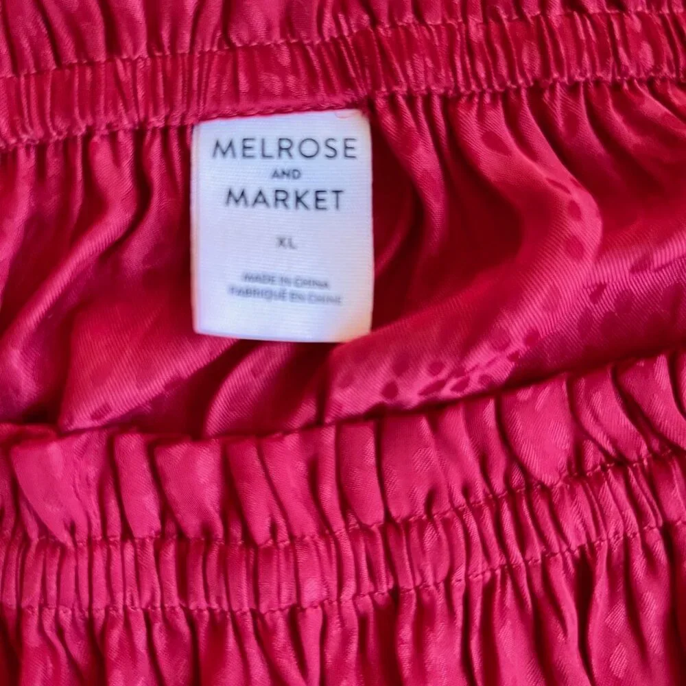 SOLD! NWT - Melrose & Market Women's Red Long Sleeve Peplum Top - Size XL - Picture 3 of 12